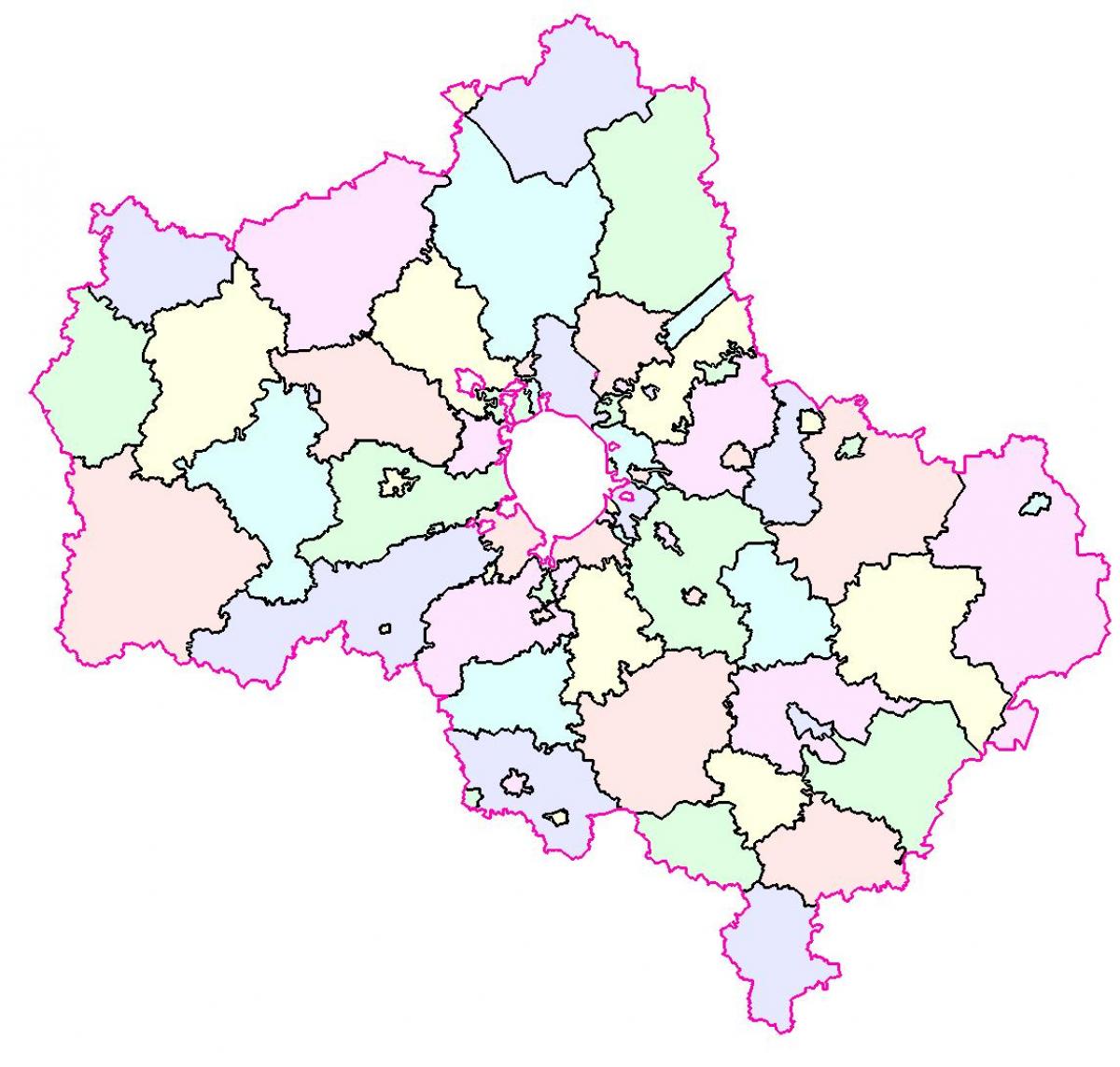 Moskva regiji zemljevid