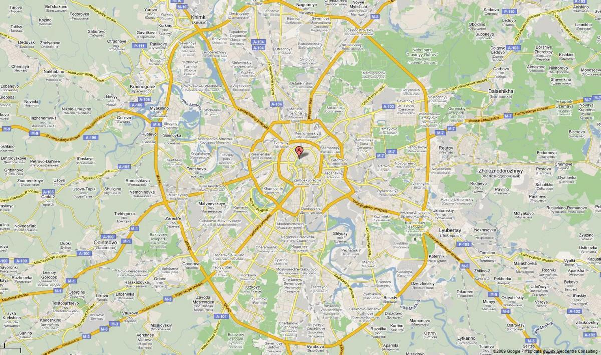 Moskva avtocesti zemljevid
