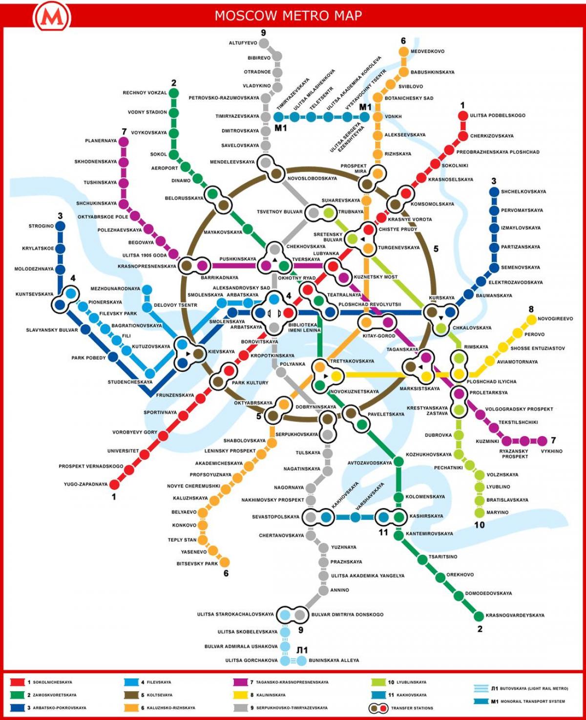 cev zemljevid Moskvi