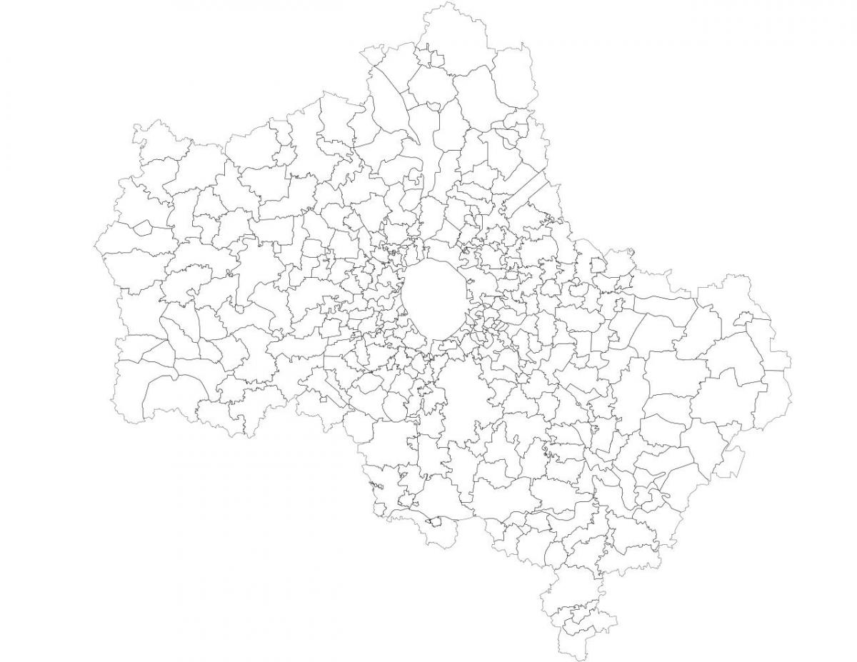 Moskva občine zemljevid
