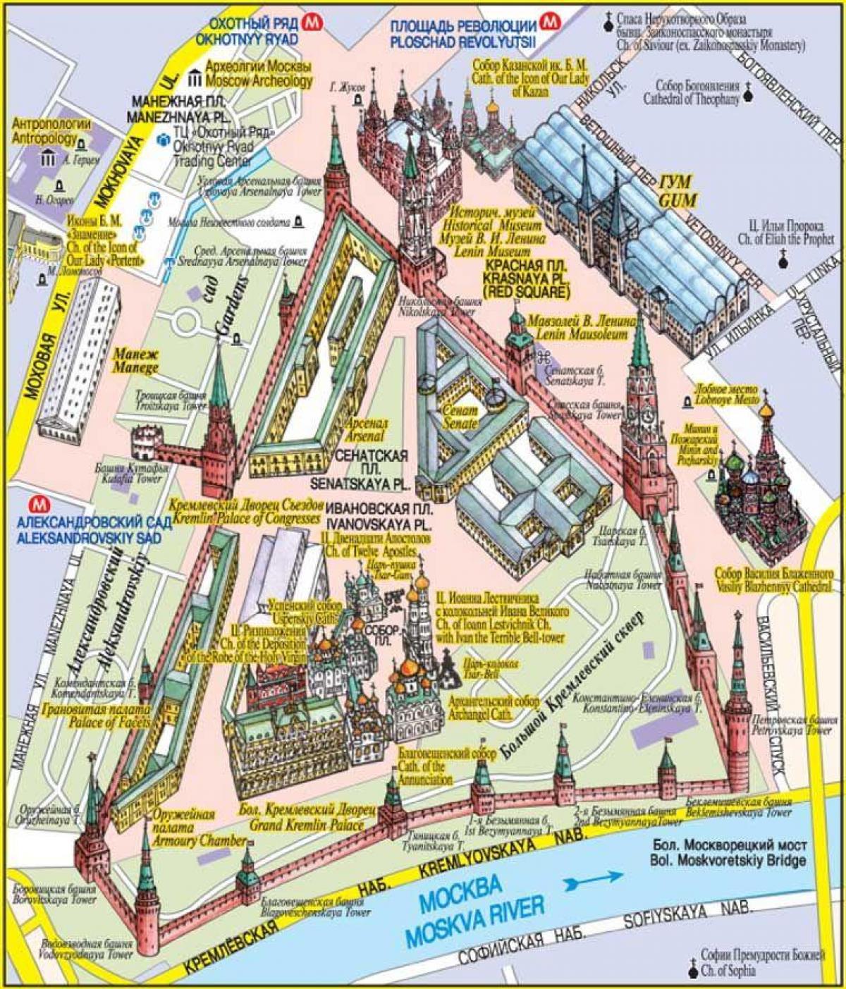 Rdeči trg Moskvi zemljevid