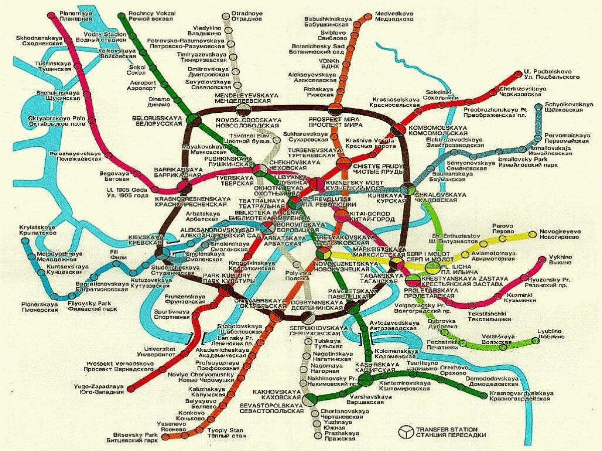 Moskva železniškega zemljevid