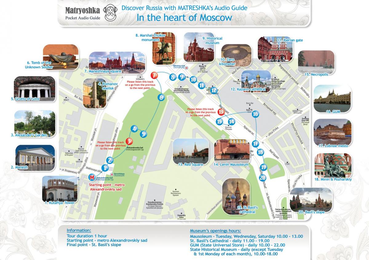 Moskva potovanja zemljevidu
