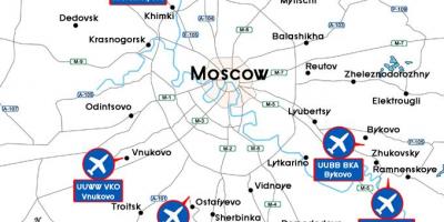 Zemljevid letališča Moskvi