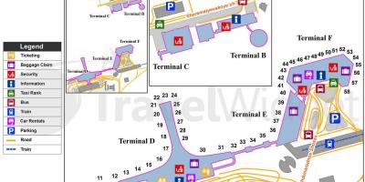 Moskva letališče Sheremetyevo zemljevid