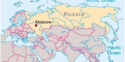 Moskva na zemljevid Rusije