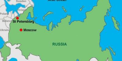Moskva in st Peterburg zemljevid