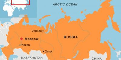 Moskva lokacije na zemljevidu