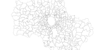 Moskva občine zemljevid
