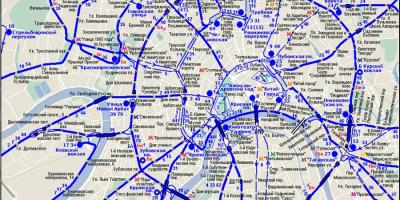 Zemljevid Moskvi trolejbusnega
