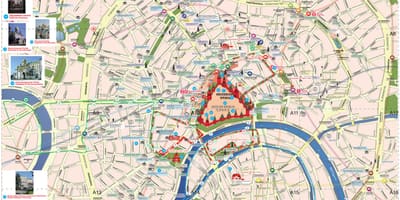 Moskva atrakcija zemljevid