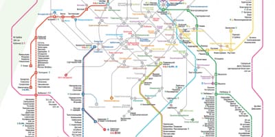 Zemljevid Moskva vlak