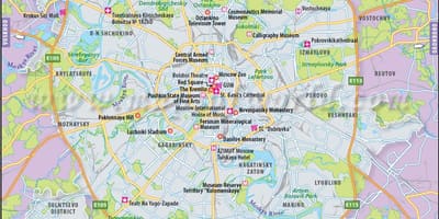Moskva na zemljevidu
