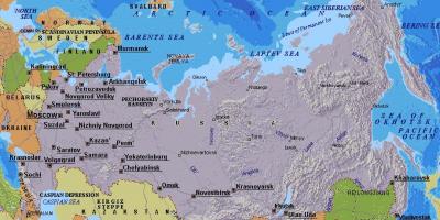 Zemljevid Moskva, Rusija