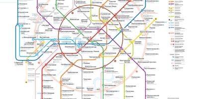 Zemljevid Moskovski metro