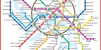 Zemljevid podzemne železnice v Moskvi